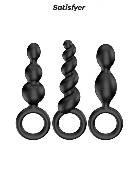Set de 3 plugs noirs Booty Call - Satisfyer
