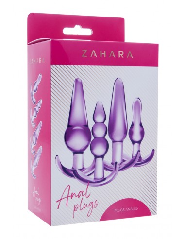 Kit 4 plug anal lilas - Zahara