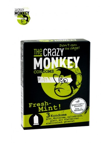 3 Préservatifs Crazy Monkey Menthe Fraiche