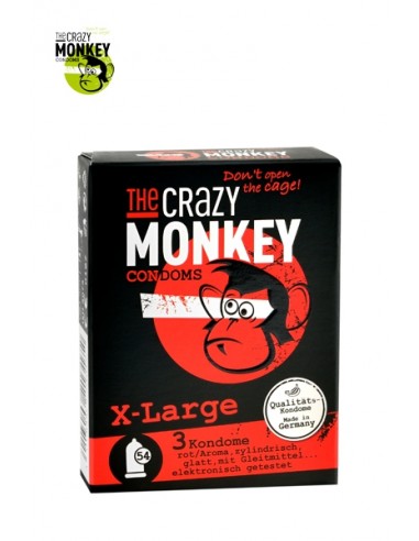 3 Préservatifs Crazy Monkey X-Large