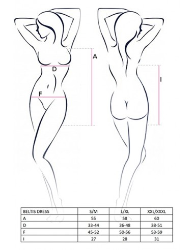 Beltis robe wetlook - Noir