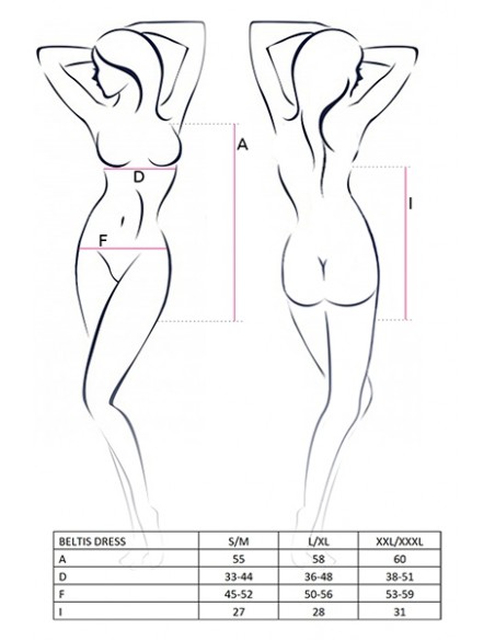 Beltis robe wetlook - Noir