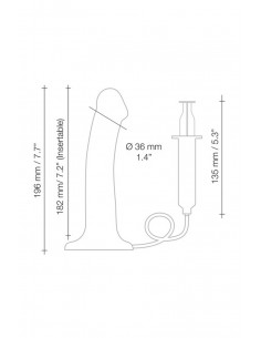 Dildo éjaculateur semi-realiste chair 2