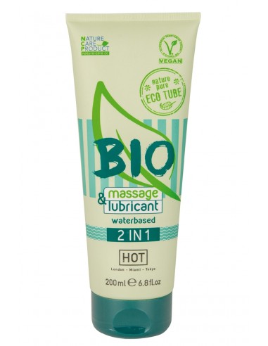 Massage & lubrifiant bio 200ml - HOT