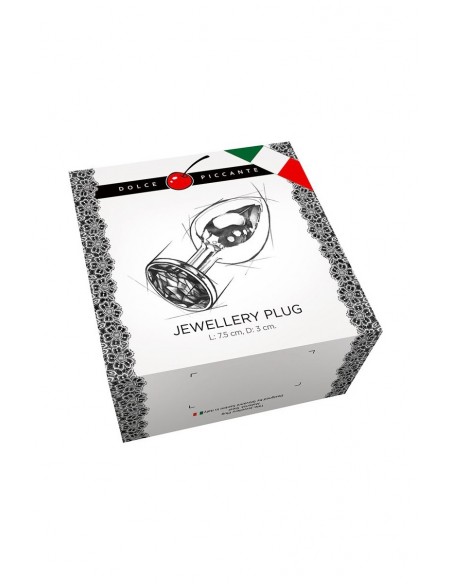 Plug silicone rose avec bijou