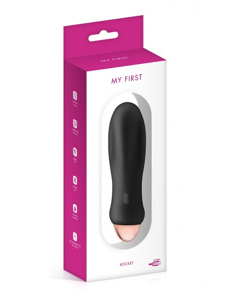 Vibromasseur rechargeable Rocket noir - My First