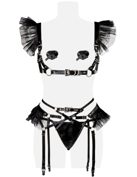 Ensemble faux cuir 4 pièces - Grey Velvet