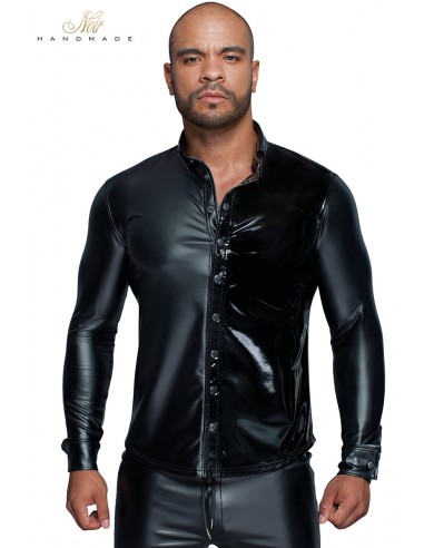 Chemise wetlook et vinyle H064