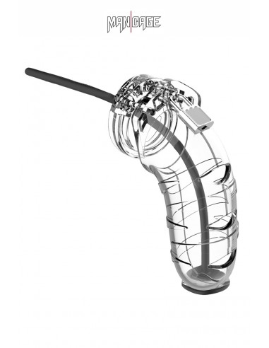 Cage de chasteté 12,5cm avec plug d'urètre - ManCage 17