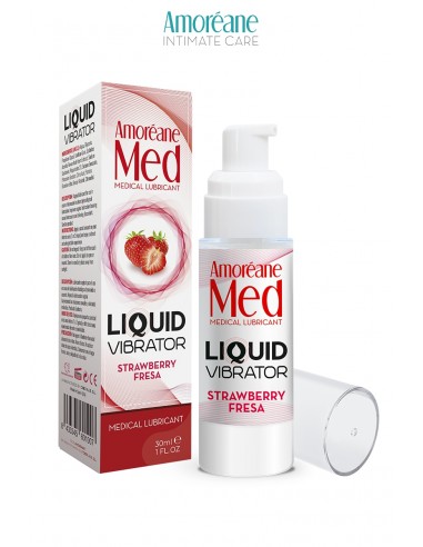 Lubrifiant Liquid Vibrator Fraise 30ml - Amoreane Med