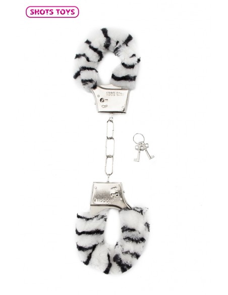 Menottes fourrure Shots - zèbre