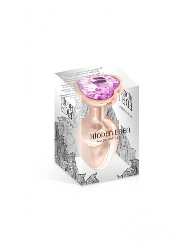 Plug bijou coeur aluminium rose gold M - Hidden Eden