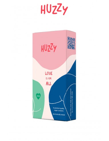 Huzzy - Lot de 12 préservatifs vegan