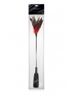 Tapette à plumes rouges et noires - Sweet caress 2