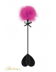 Tapette coeur avec pompon fuchsia - Sweet Caress