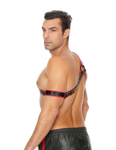Harnais Gladiator rouge et noir - Ouch!