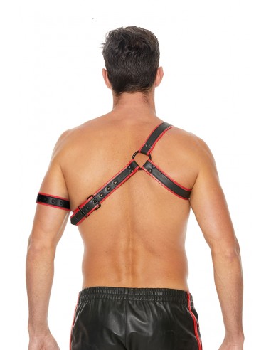 Harnais Gladiator rouge et noir - Ouch!