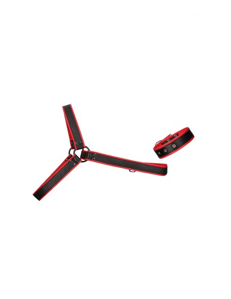 Harnais Gladiator rouge et noir - Ouch!