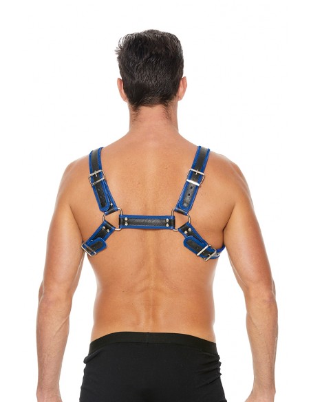 Harnais Buckle Bulldog bleu - Ouch!