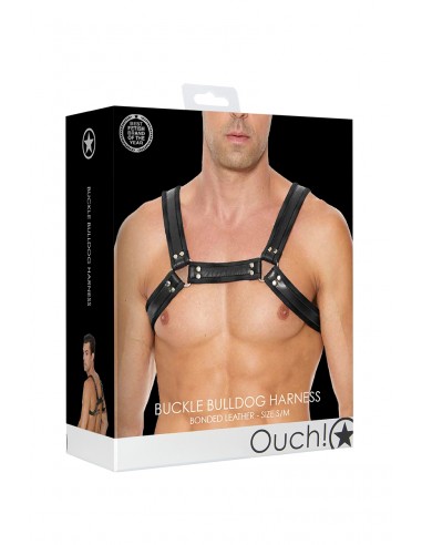 Harnais Buckle Bulldog noir - Ouch!