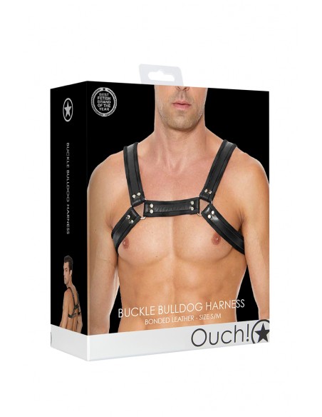 Harnais Buckle Bulldog noir - Ouch!