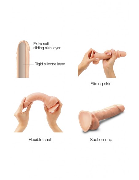 Gode double densité sliding skin S - Strap On Me Gode double densité sliding skin S - Strap On Me