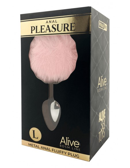 Plug métal Fluffy L rose - Alive