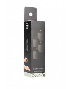 4 bougies SM noires parfum indocile - Ouch! 2